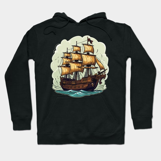 Pirate Ship Hoodie by remixer2020